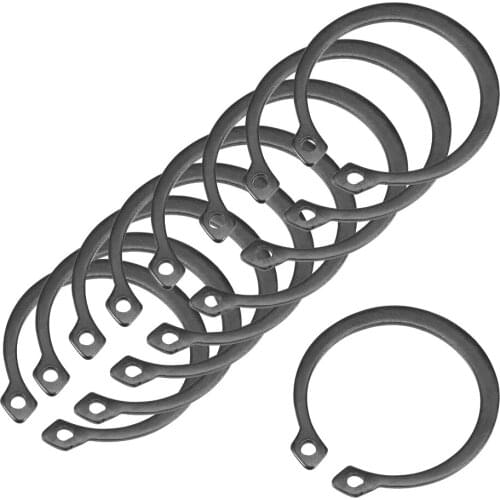 Uxcell 100pcs 15.7mm 33.3mm External Circlips C-Clip Retaining Snap Rings 50Mn