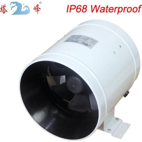 Mixed flow fan inline duct fan blower totaly waterproof large air flow fan 6 inch