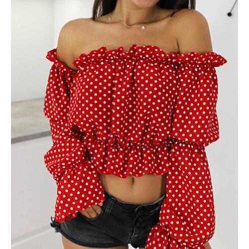 Yezw Polka Dot Blouses