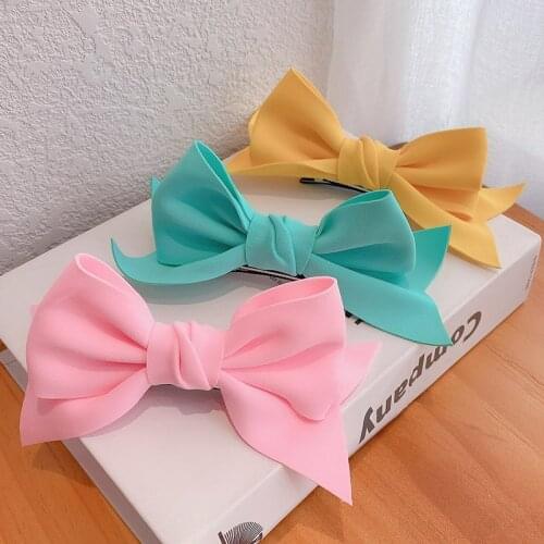 Big Bow Solid Color Hair Clips For Women Girls Hairclips Hairpins Children Headwear Hair Accessories 2021 Pinzas Para El Pelo