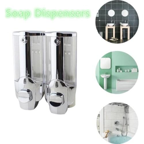 1/2pcs Household Wall Mounted Bathroom Soap Dispenser Shower Gel Liquid Pump Hand Wash 350ml Kitchen Bathroom Soap Dispensers