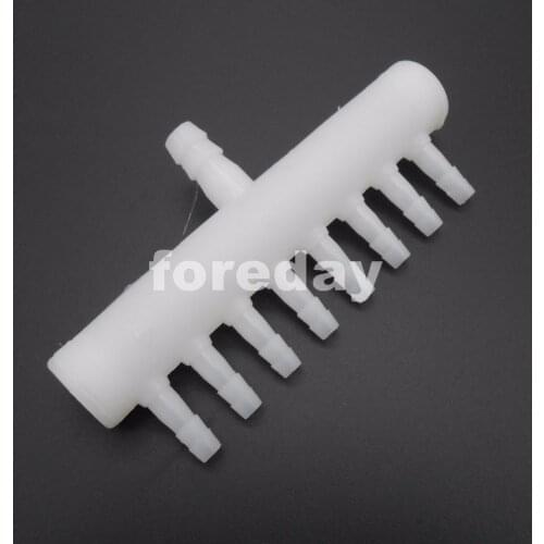 1PC NEW PE 8mm 1 inlet 8 outlets exhaust air gas water pump pipe tap for Aquarium pond fish 8 WAY 8-ways 8MMX1 TO 4.8MMX8 *FD169