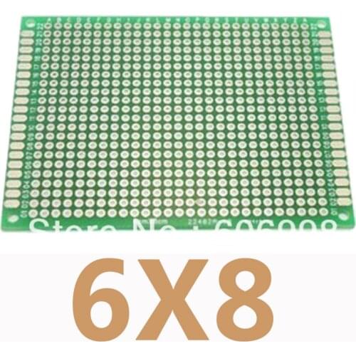 5pcs/lot 6x8cm Double Side Prototype Copper PCB Universal Printed Circuit Board DIY Protoboard Experimental Plate For Arduino