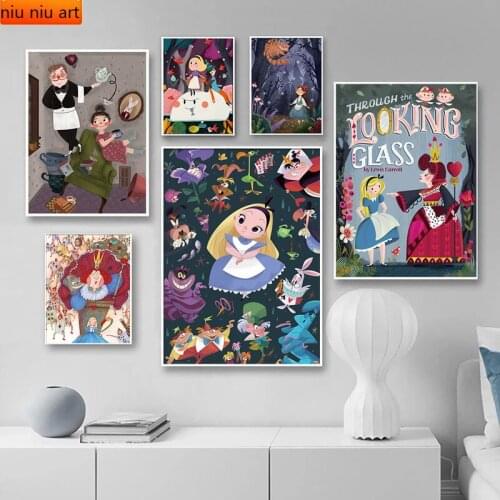 Disney Cartoon Alice In Wonderland 5D Diamond Mosaic Diamond Painting Diamond Inlaid DIY Full Diamond Embroidery Home Decor