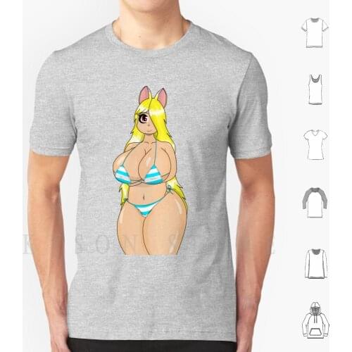 Bikini Yuki T Shirt Men Cotton Kisune Foxdemongirl Oc Anime Kawaii Lewd Breast Boobs Ecch Oppai Bikini Swimsuit