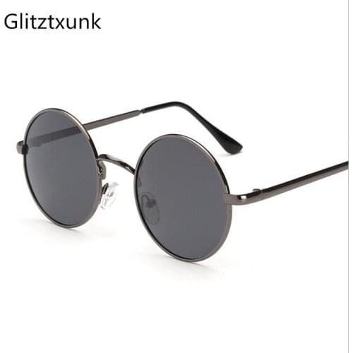 Glitztxunk Black Round Vintage Polarized Sunglasses Women Men Sport Sunglasses UV400 Outdoor Driving Sports Sunglasses Goggles