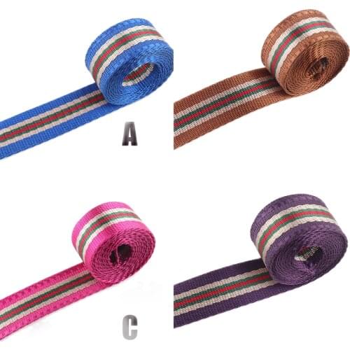 Colorful Webbing Strap Ribbon Belt Strap 25mm Nylon Luggage Leash Sewing For Tote/Backpack Garment Accessories