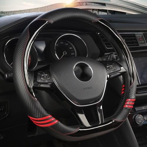 D Shape Car Steering Wheel Cover PU Leather For Nissan Qashqai J11 Nissan X-trail T32 Golf 7 Tiguan 2019 2020 Kia Optima K5 2021