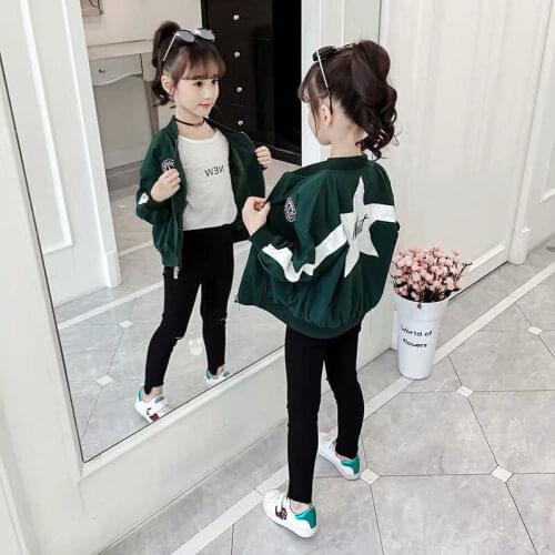 Children Clothes Girl Coats Spring and Autumn Casual Outfits Zippers Fashion Jackets одежда для девочек Ropa De Niños 2 A 8 Años