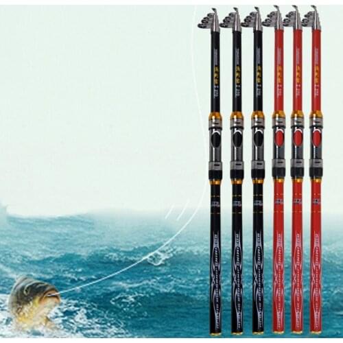 DYGYGYFZ 2.1-3.6M FRP Telescopic Fishing Rod Spinning Fishing Rod Pole Travel Sea Boat Rock Fishing Rod Throw Pole