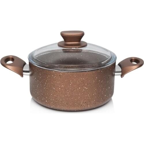 Bronze Color 24 CM Granite Deep Cookware