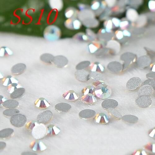 Rhinestone accessories for nails garment dress Crystal AB SS10 1440PCS/bag Non HotFix Rhinestones
