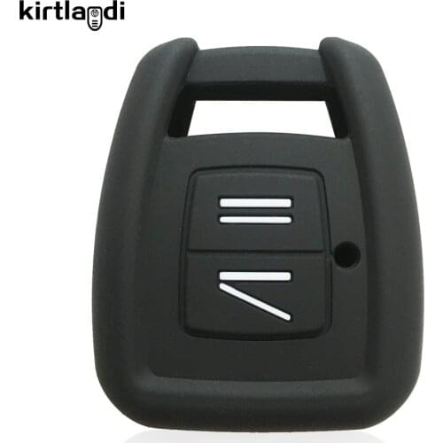Kirtlandi Silicone Remote Car Key Cover Holder Shell 2 Buttons for Vauxhall Opel Astra Zafira Vectra B Fronton Auto Key Case Fob