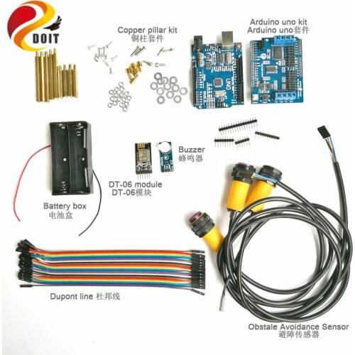 1 Set WiFi Development kit with Arduino UNO board+IR Obstacle Avoidance+Motor Drive Board for Smart Tank Robot Chassis