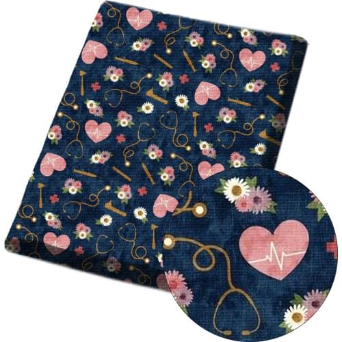 Cartoon Printed Polyester Cotton Fabric for Dress Anime Sewing Clothes Fabric By The Yard DIY Mask Crafts Supplies 45*145cm 1pc