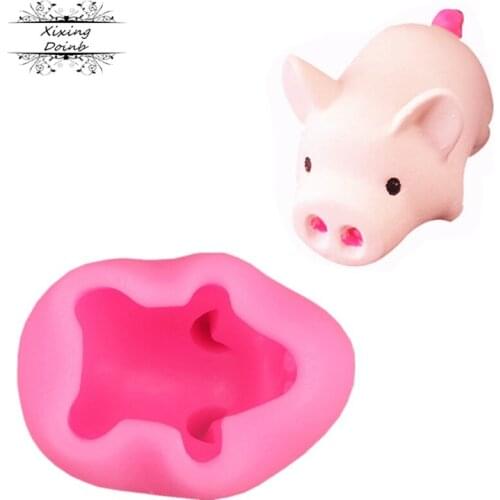 3D Pig shaped silicone soft candy mold cake decorating tool candy chocolate soap mold