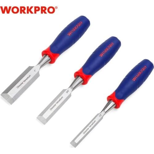 WORKPRO 3PC Chisel Set Steel Blade Chisel Masonry Carving Tool Hand Tool Set