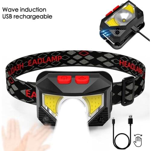 Powerfull LED Headlamp Built-in battery Rechargeable LED Headlight Body Motion Sensor Head Flashlight Camping Torch Light Lamp