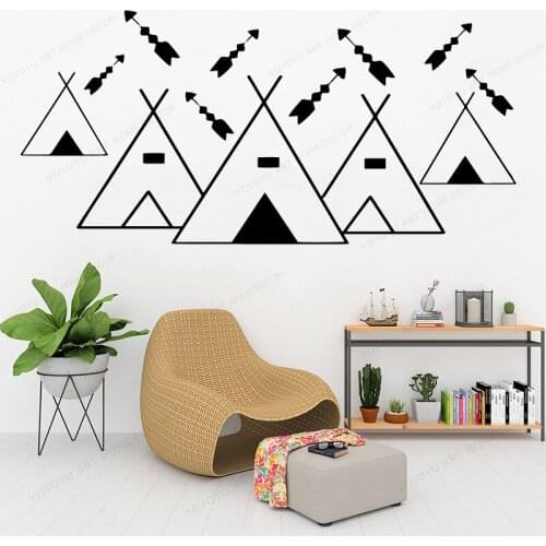 Wall Decal Tribal Tent Arrow Vinyl Wall Stickers Wall Decor For Kids Room Decoration Wall Decals Sticker Murals HD166