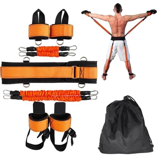 NEW PRIOR FITNESS 200LBS Crossfit Jump Resistance Bands Boxing Leg Arm Physical Power Strength Explosive Force Training Belt