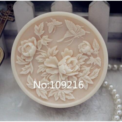 Wholesale!!!1pcs Flowers Leaves with Butterfly (ZX110) Handmade Soap Mold Crafts DIY Silicone Mould
