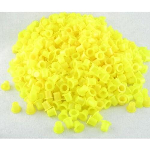 Plastic Tattoo Ink 12X8X9 mm Cup Tatoo Pigment Cup Cap Clear Small Classic Tattoo Ink Cups Caps 100PCS