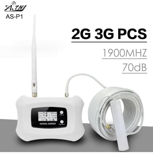 ATNJ 70dB Signal Repeater 4G LTE 1900 PCS 1900MHZ Mobile Signal Booster 2g 3g Cellular Signal Amplifier Yagi Ceiling Antenna Kit