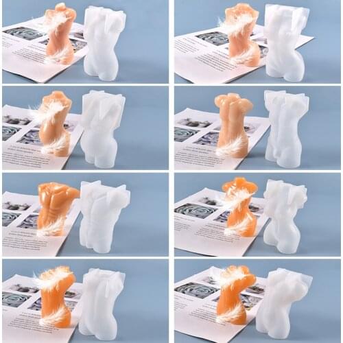 Transparent Silicone MouldSimulation human body male body female body model set-up Silicone DIY Keychain Mold Epoxy Resin Molds