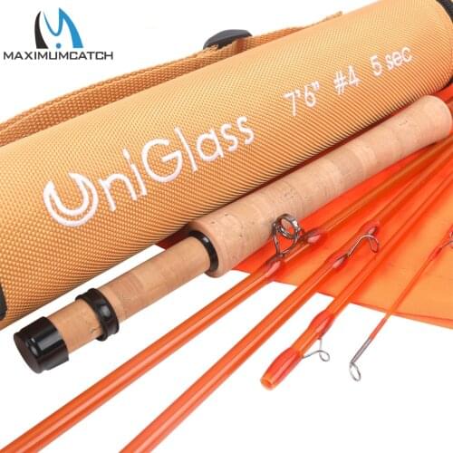 Maximumcatch Fiberglass Fly Fishing Rod UniGlass Travel Fly Rod With Cordura Tube