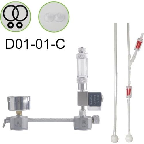 Aquarium DIY CO2 Generator System Kit with Solenoid Valve Bubble Counter for Plants Aquarium B1