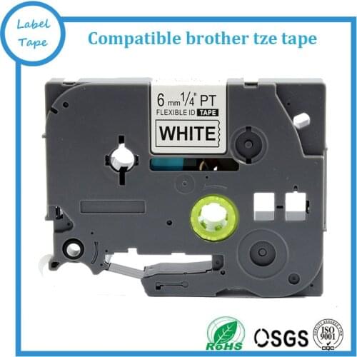 Compatible tze tz label tape 6mm flexible tz fx211 tze-fx211 tze fx211 tz-fx211 for P-touch label printer label maker