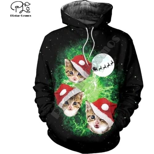 PLstar Cosmos Merry Christmas Santa Claus 3D Printed Hoodies Sweatshirts Zip Hooded For Men And Women Casual Streetwear Style-27