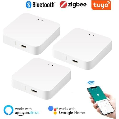 Tuya ZigBee Bluetooth-compatible Smart Gateway Hub Smart Home Bridge Wireless Remote Controller Works with Alexa Google Home