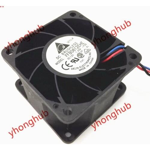 Delta Electronics FFB0612EHE F00 DC 12V 1.20A 60x60x38mm Server Cooling Fan