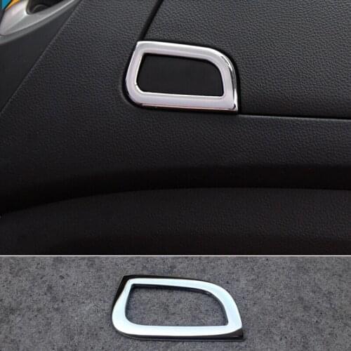 For Chevrolet Trax 2014 2015 2016 stainless steel Car handle Glove co-pilot Container switch Storage box cover inner trim 1pcs