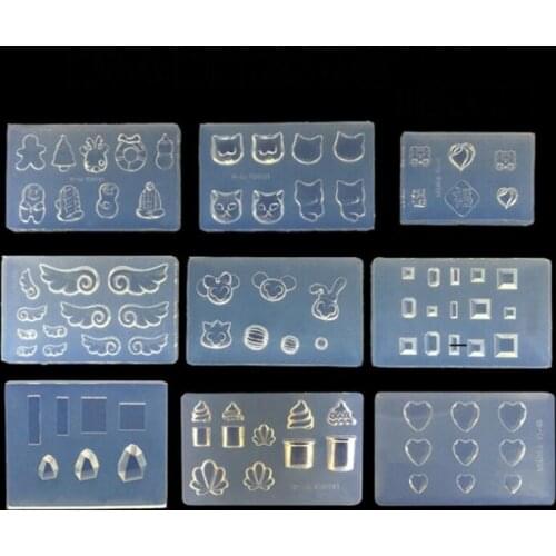 1pcs UV resin Mini jewelry liquid silicone mold 3D cat ice cream resin charm mold for DIY jewelry nail art mold