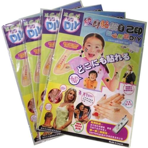 10sets/lot) Inkjet Temporary Tattoo Transfer Paper A4 A3 Size White and Fake Tattoo Men Waterproof Temporary Henna Tattoos DIY