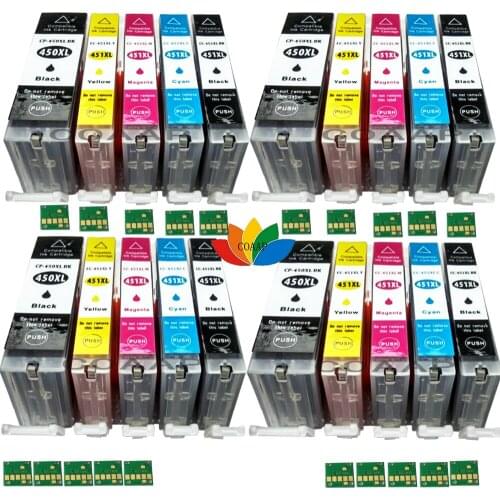 20pcs Compatible ink cartridge Canon PGI-450 CLI-451 PIXMA MG5440 MG5540 MG5640 MG6340 MG6440 MG6640 MG7140
