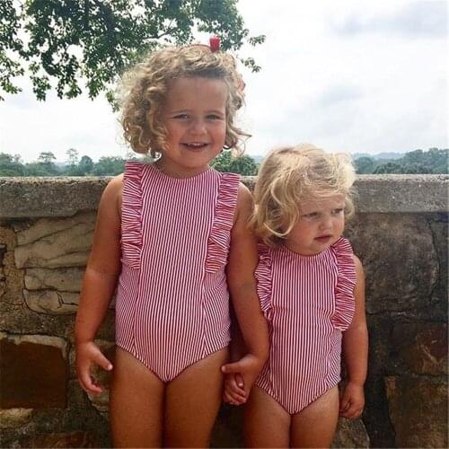 3 Colors Toddler Children Baby Girls Striped Swimwear Swimwear Bijin Clothing Striped Swimming Pool Summer Clothing 0-24 Months