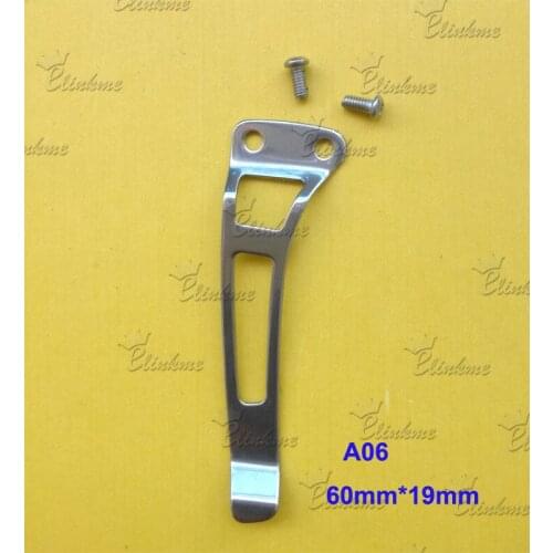 60mm *19mm Pocket Clip folding knives Clip flashlight Clip or EDC tools with screws (No A06)