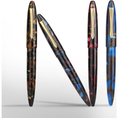 Moonman M100 Acrylic Fountain Pen, SCHMIDT Iridium F Nib Ink Pen Original Box