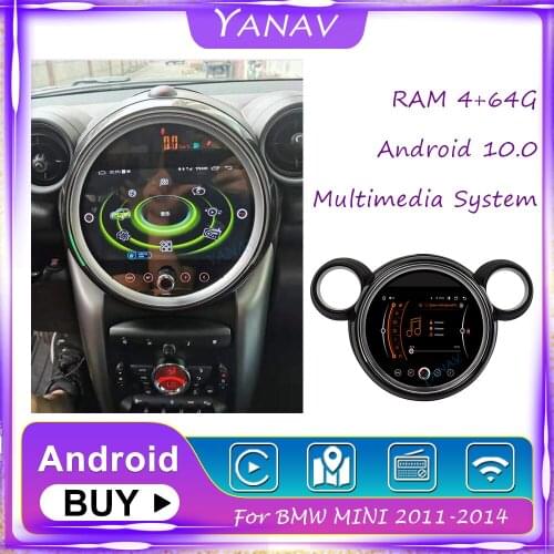 9''Radio Car Multimedi Player For BMW MINI Cooper 2011-2014 Android System Touch Screen Display GPS Navi Stereo Autoradio Audio