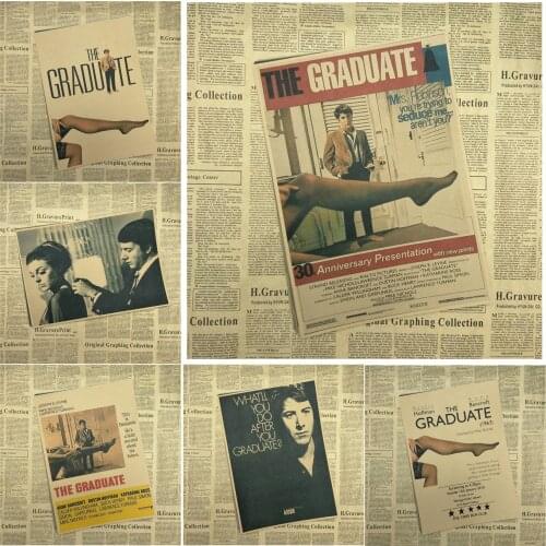 The Graduate Classic Movie Kraft Paper Poster Bar Cafe Living Room Dining room Wall Decorative Paintings