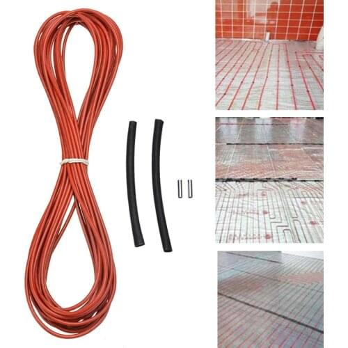Carbon Fiber Underfloor Heating Cable Wires Silicone Rubber With Far Infrared Function 10M For Floor Heating Parts