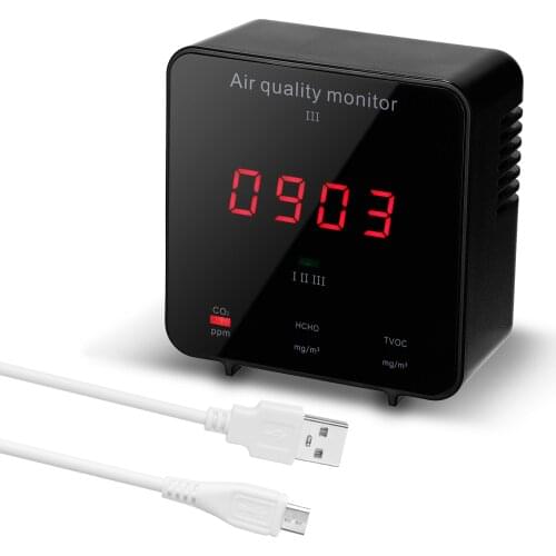 KF-906B Air Quality Detector Formaldehyde HCHO Detector Carbon Dioxide CO2 Detector TVOC Detector Mini Air Quality Monitoring