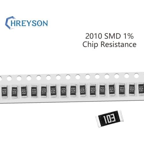 100Pcs 2010 SMD Resistor Kit 1% Tolerance 30.1K-22M 62K 68K 75K 82K 91K 100K 110K 10 Ohm Electronic Components DIY Assorted Set