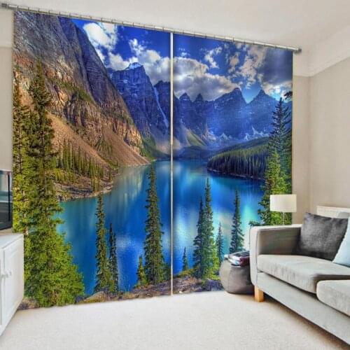 Beautiful Photo Fashion Customized 3D Curtains nature scenery landscape curtains Decoration curtains