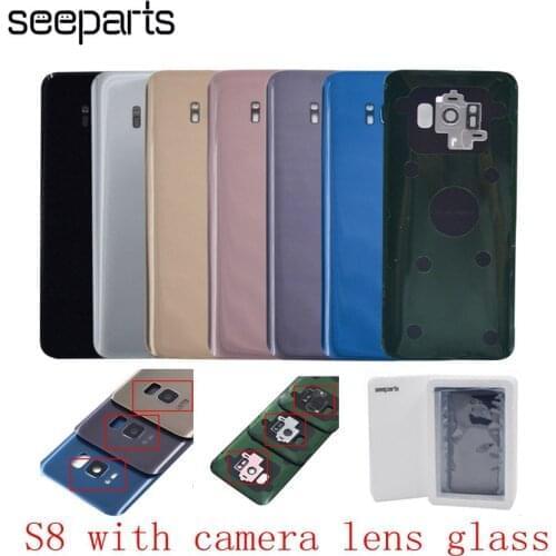 5.8" For Samsung Galaxy S8 G950F Back Battery Cover Door Rear Glass Housing Case Replace For Samsung S8 Battery Cover