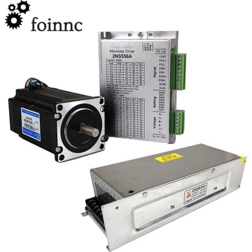 Cnc kit 2NS556A stepper motor driver FY56ED420A nema 23/57 stepper motor 3nm high torque 40V400W DC power supply kit