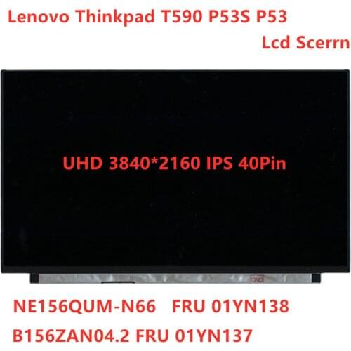 New/Orig Lenovo ThinkPad T590 P53S P53 UHD 3840*2160 IPS LCD LED Screen NO-Touch Display Digitizer Screen Panel 01YN137 01YN138